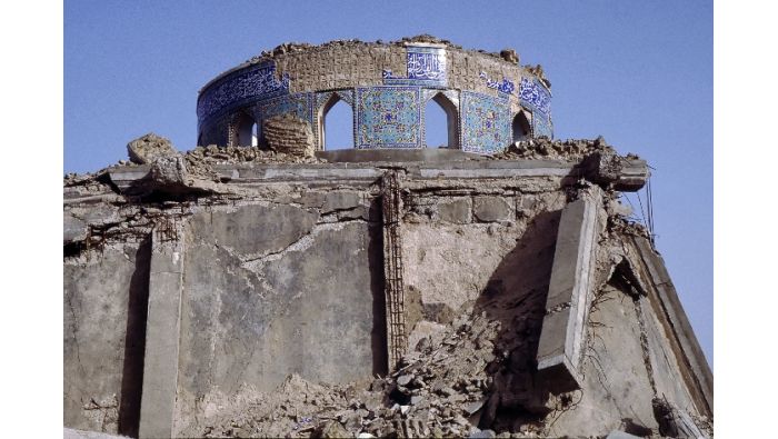 Die prächtige Kuppel wurde vollständig pulverisiert...